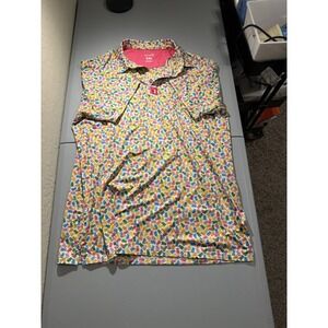 Bogey Bros Men's Golf Polo Shirt 2XL Gummy Bears All Over Print